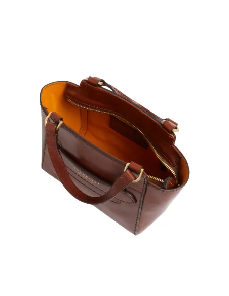 The Bridge Lucrezia small leather handbag, brown