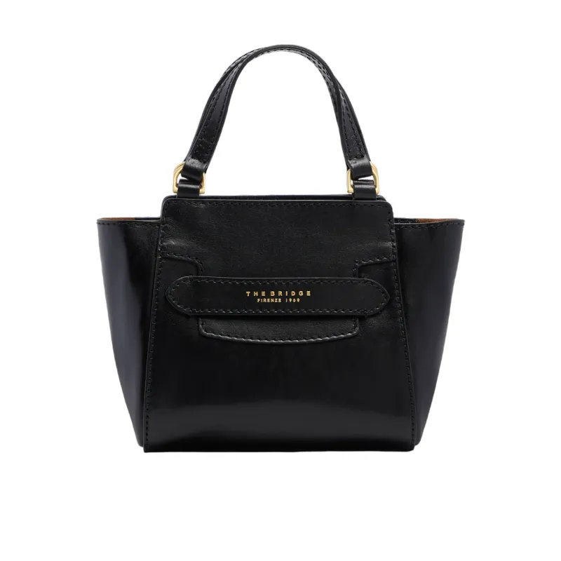 The Bridge Lucrezia small leather handbag, black