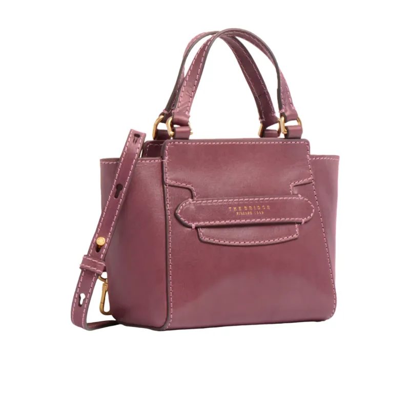 The Bridge Lucrezia kleine Damen Leder Handtasche, Orchidee 2