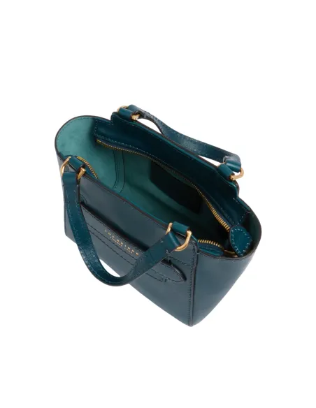 The Bridge Lucrezia kleine Damen Leder Handtasche, Pfau