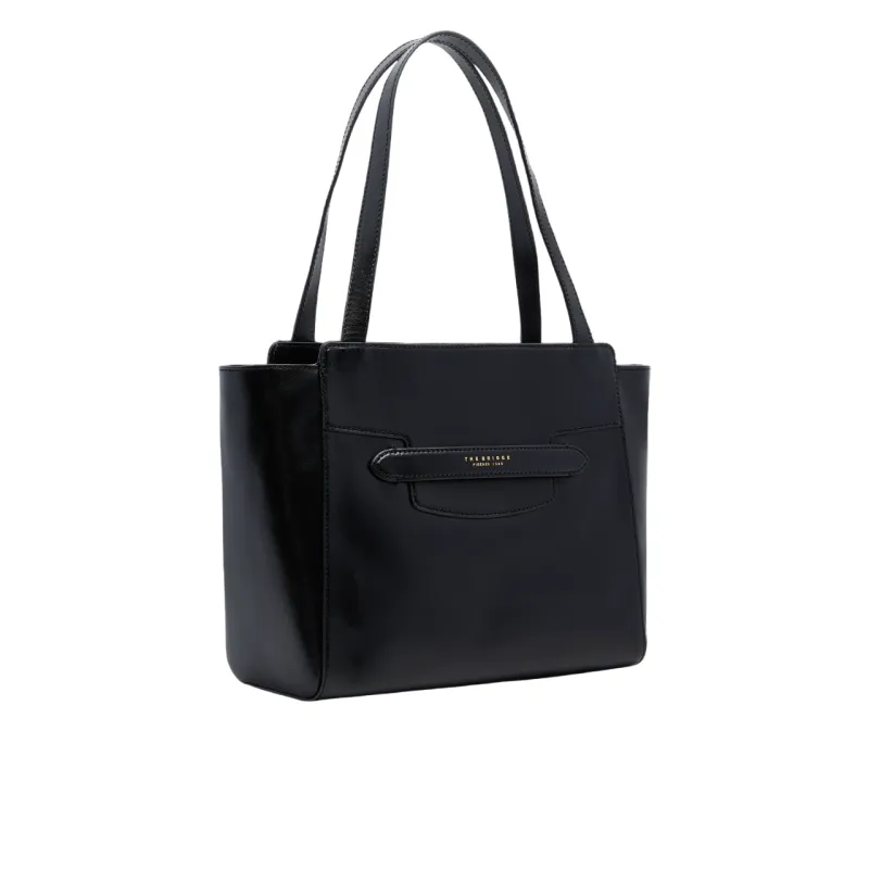 The Bridge Lucrezia leather shopping bag, black 2