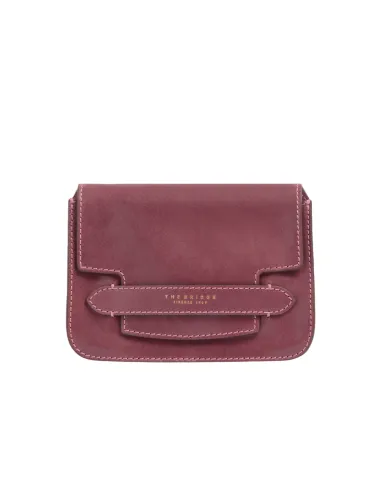 Tracolla in pelle con pattina, orchidea