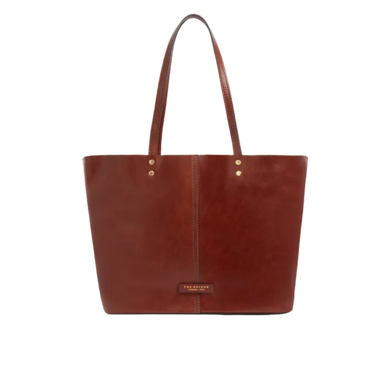 The Bridge Lisa leather shopping bag, brown