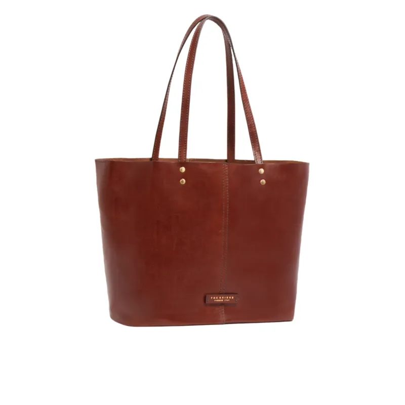 The Bridge Lisa leather shopping bag, brown 2