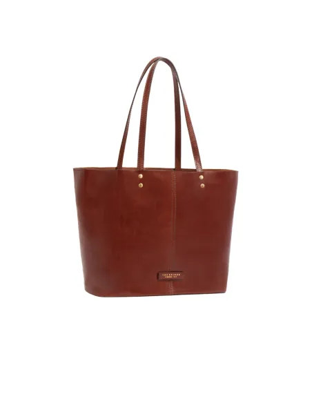 The Bridge Lisa leather shopping bag, brown