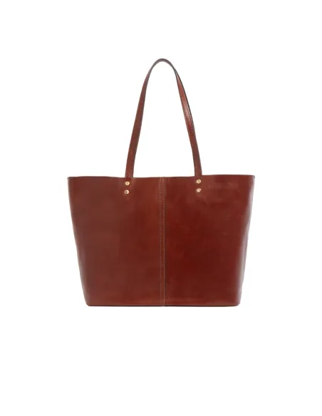 The Bridge Lisa leather shopping bag, brown
