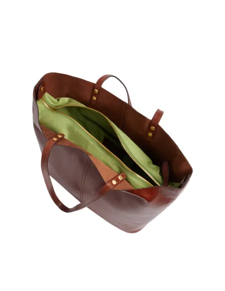 The Bridge Lisa leather shopping bag, brown