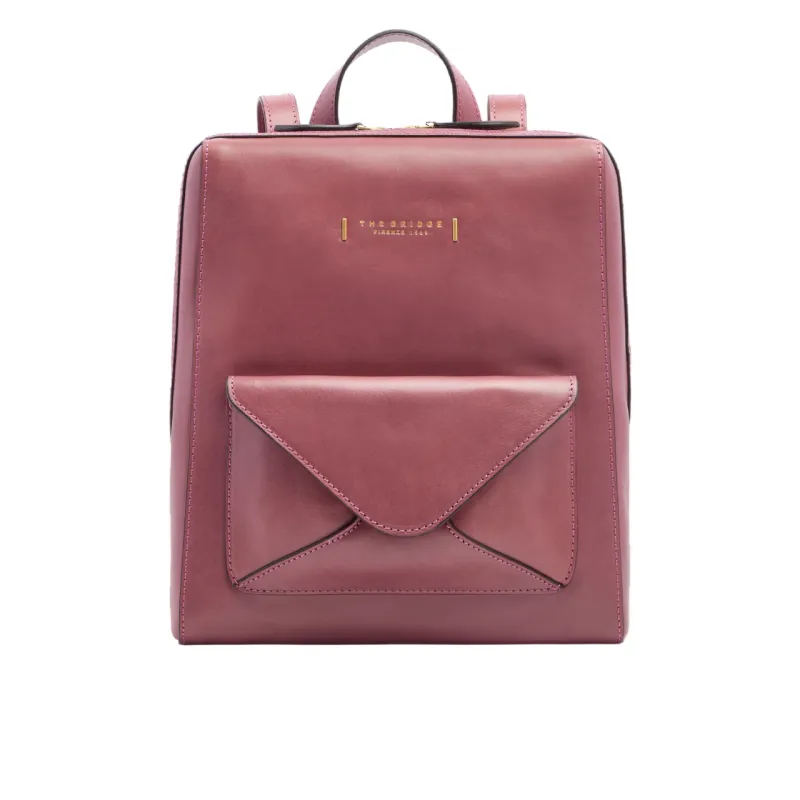 The Bridge Frida women's leather backpack, Orchid