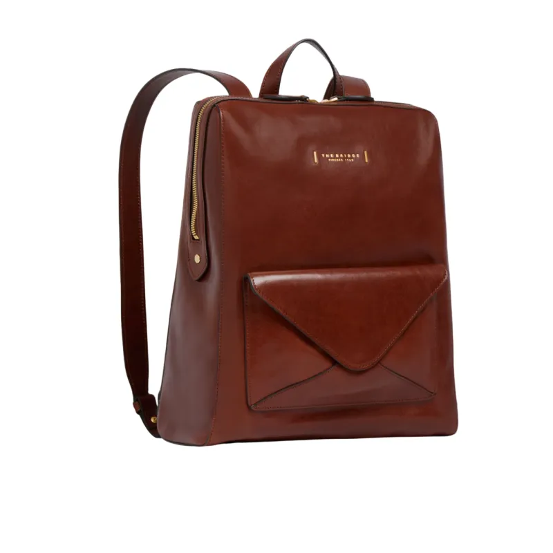 The Bridge Frida großer Damen Leder Rucksack, braun 2