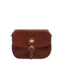 The Bridge Isadora leather flap crossbody bag, brown