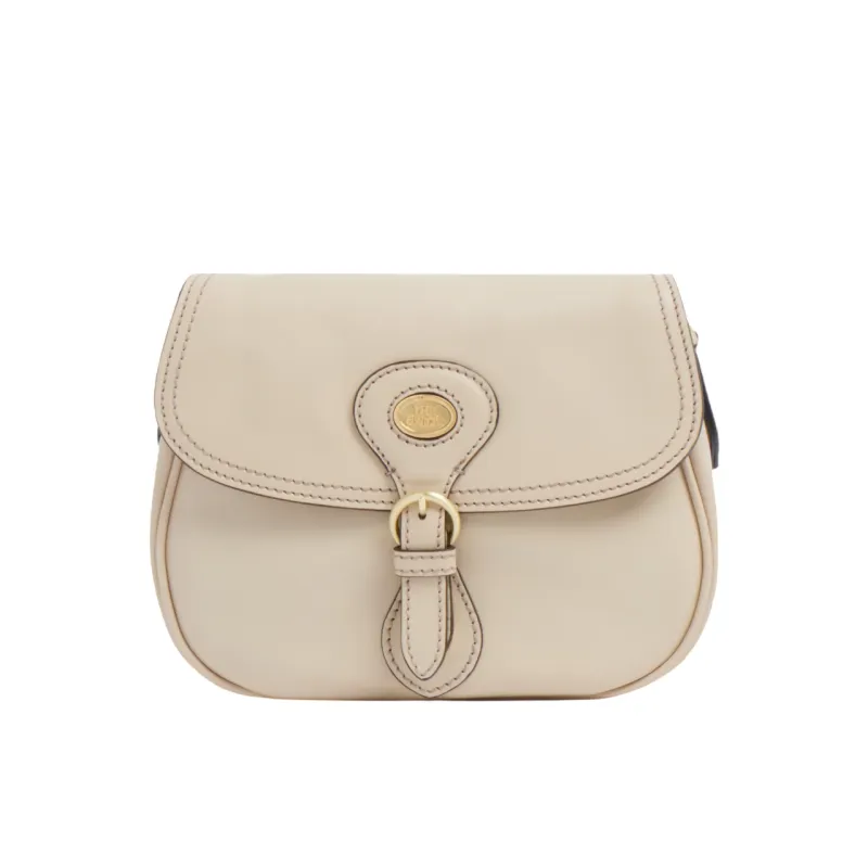 Borsa a tracolla con patta The Bridge Isadora, crema