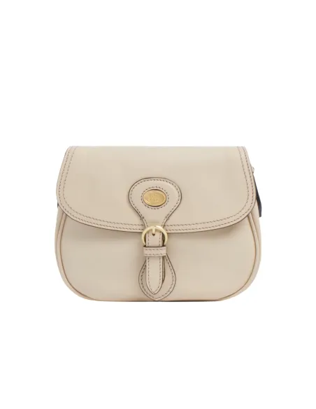 Borsa a tracolla con patta The Bridge Isadora, crema