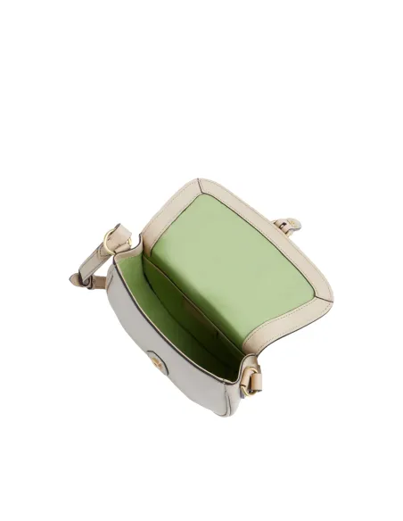 Borsa a tracolla con patta The Bridge Isadora, crema