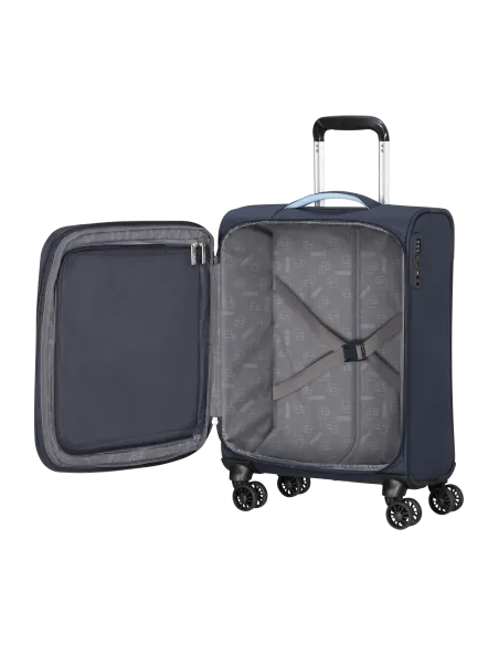 Erweiterbarer Kabinentrolley 4 Rollen American Tourister Cloudrider, Sky Navy