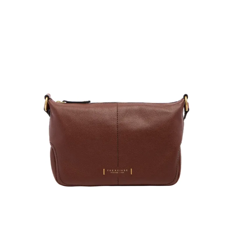 The Bridge Letizia leather crossbody bag, brown