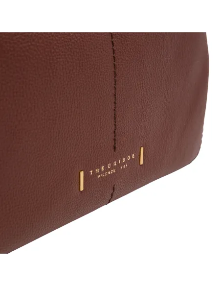 The Bridge Letizia leather crossbody bag, brown