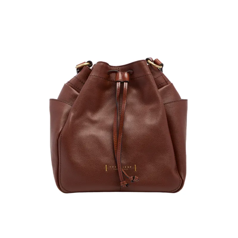 The Bridge Letizia leather bucket bag, brown