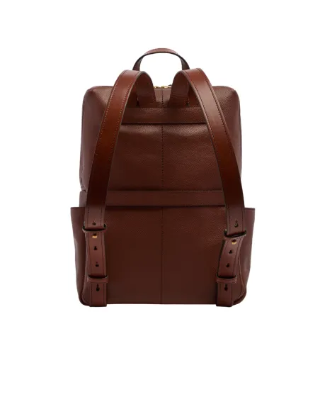 The Bridge Letizia large women's leather backpack, brown