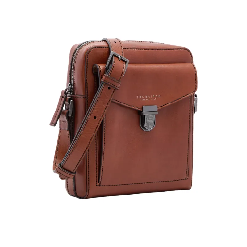 The Bridge 1980 men's leather crossbody bag, brown 2