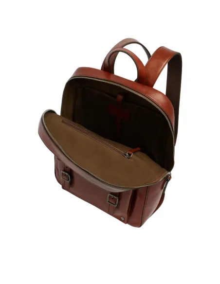 The Bridge Galileo leather laptop backpack