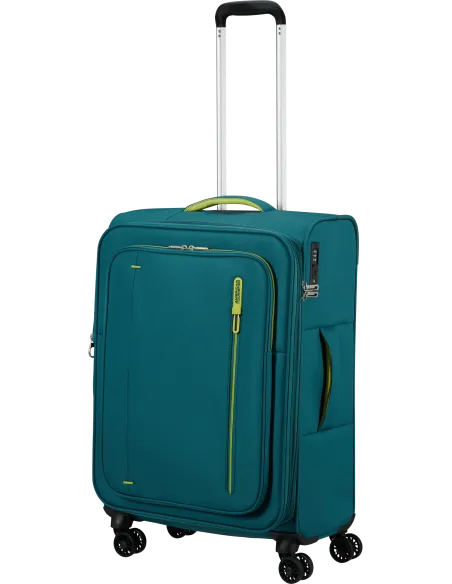 Medium Expandable Trolley 4 Wheels American Tourister Cloudrider, misty teal
