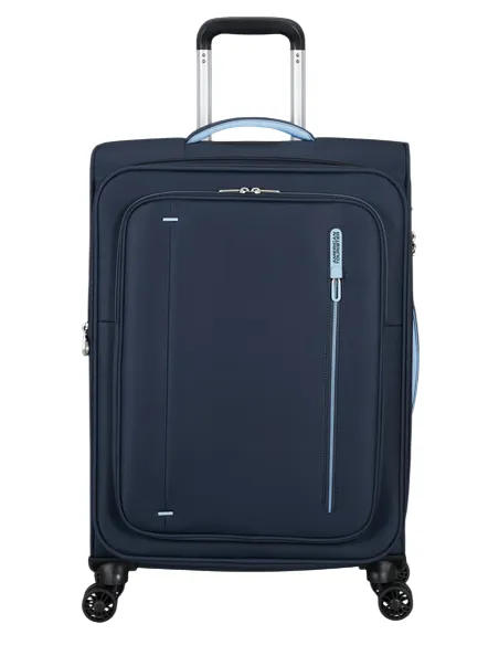 Medium Expandable Trolley 4 Wheels American Tourister Cloudrider, Sky Navy