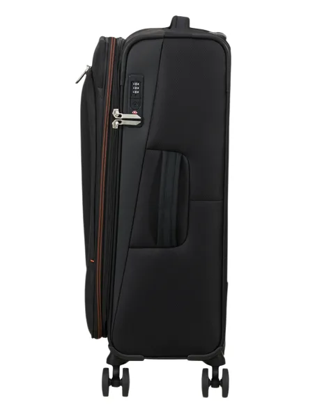 Medium Expandable Trolley 4 Wheels American Tourister Wanderlite, black