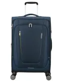 Medium Expandable Trolley 4 Wheels American Tourister Wanderlite, blue