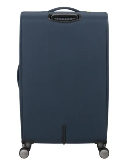 Large Expandable Trolley 4 Wheels American Tourister Wanderlite, blue