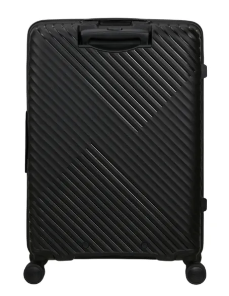 Mittelgrosser Erweiterbarer Polypropylen Trolley 4 Rollen American Tourister Diablast, black code