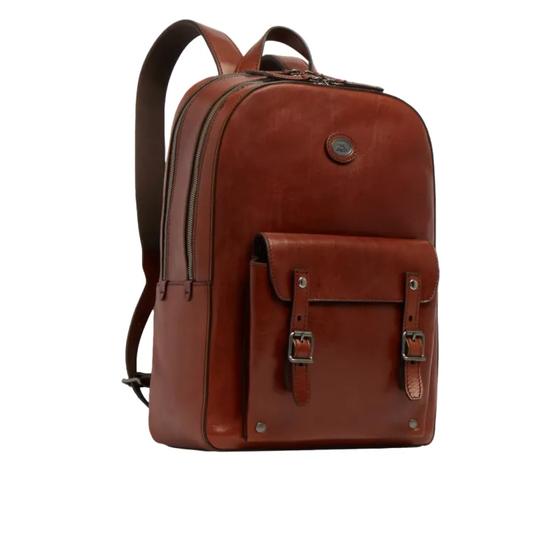 The Bridge Galileo leather laptop backpack 2 compartments 2
