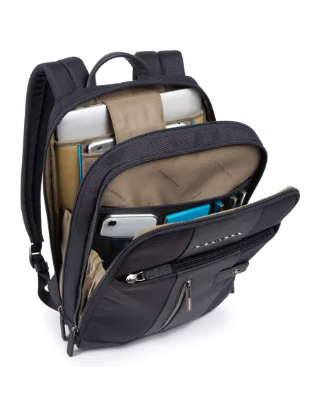 Slim computer backpack with two compartments