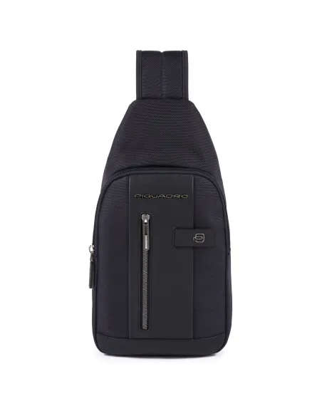 Querträgertasche aus stoff und leder