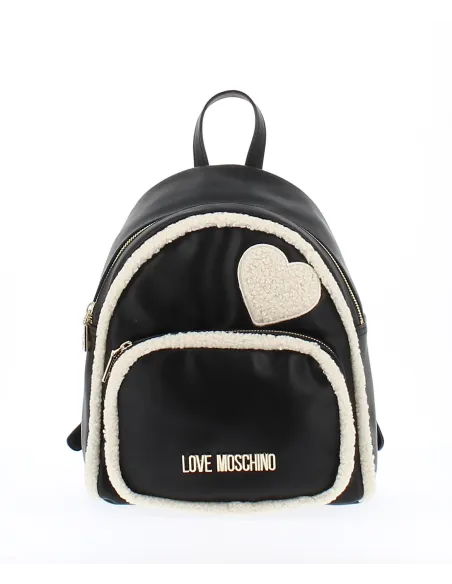 Love Moschino zaino donna con inserti in pelliccia