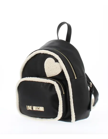 Love Moschino zaino donna con inserti in pelliccia