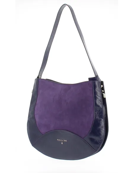 Patrizia Pepe borsa donna a spalla in pelle e camoscio