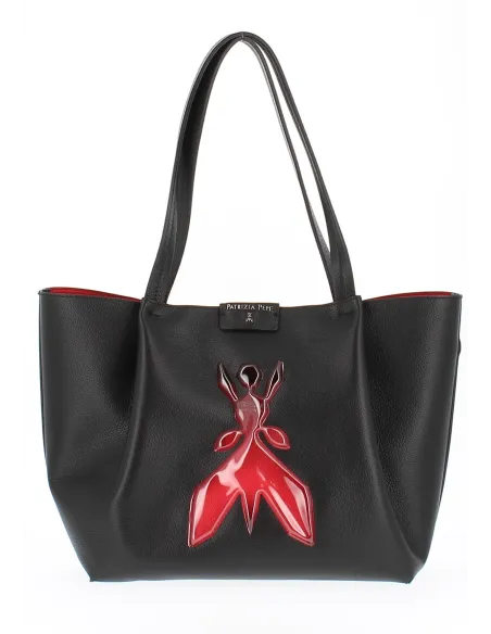 Patrizia Pepe shopping in pelle con logo