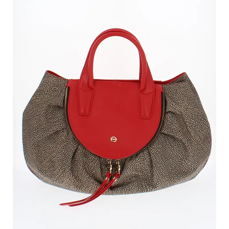 Borsa in tessuto e pelle Borbonese