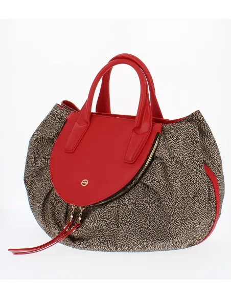 Borsa in tessuto e pelle Borbonese