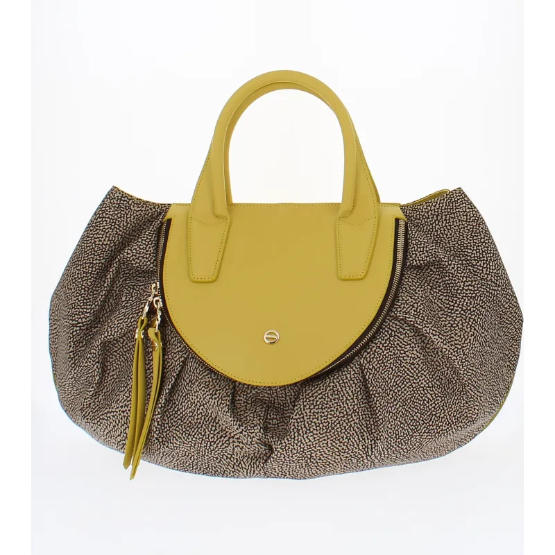 Borsa in tessuto e pelle Borbonese 2