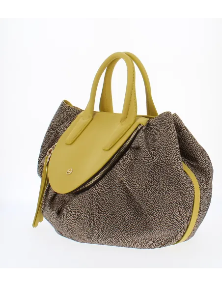 Borsa in tessuto e pelle Borbonese