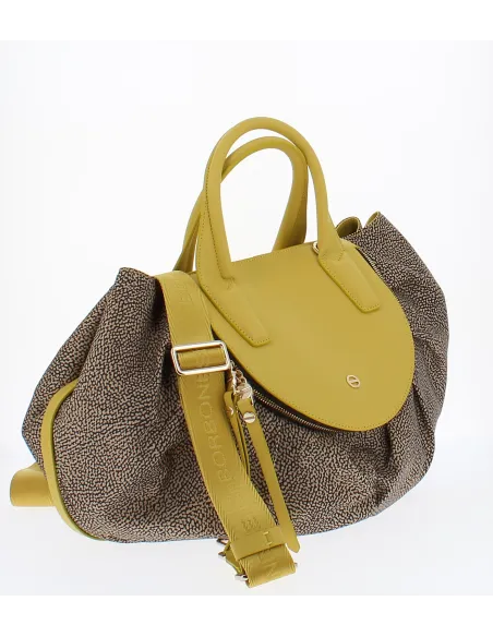 Borsa in tessuto e pelle Borbonese