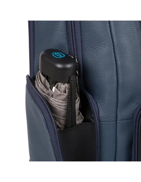 Piquadro Akron Lederrucksack mit Anti-Diebstahl-Kordel