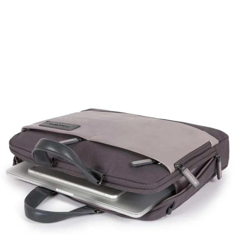 Computer portfolio briefcase in recycled fabric with... 2