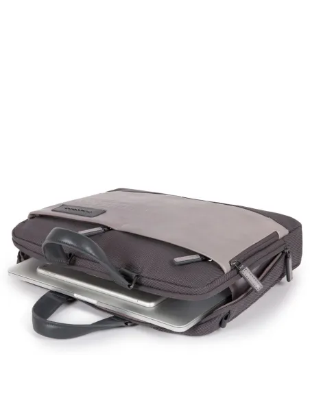 Computer portfolio briefcase in recycled fabric with iPad® compartment