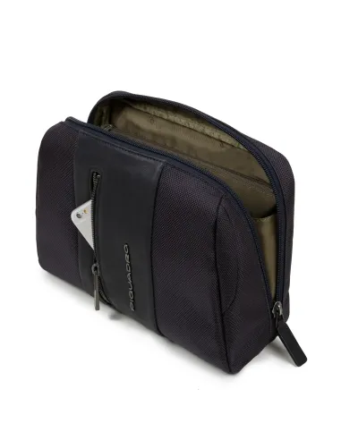 Beautycase aus Stoff und leder Brief