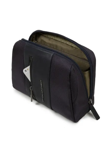 Beautycase aus Stoff und leder Brief