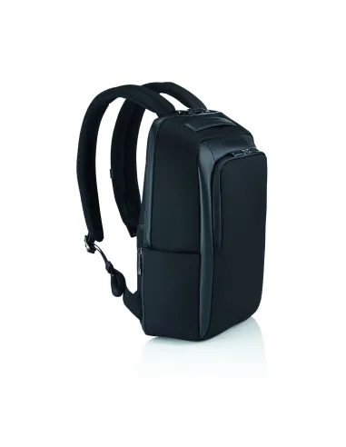 Backpack in nylon and smooth leather