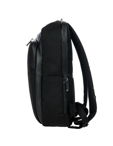 Backpack in nylon and smooth leather