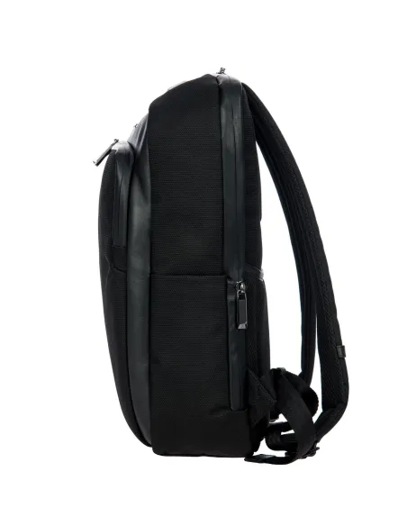Backpack in nylon and smooth leather